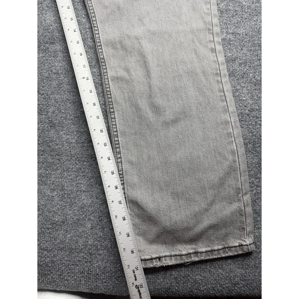 Levi's  514 Jeans Mens 42x32 Gray Straight Fit Denim Gray